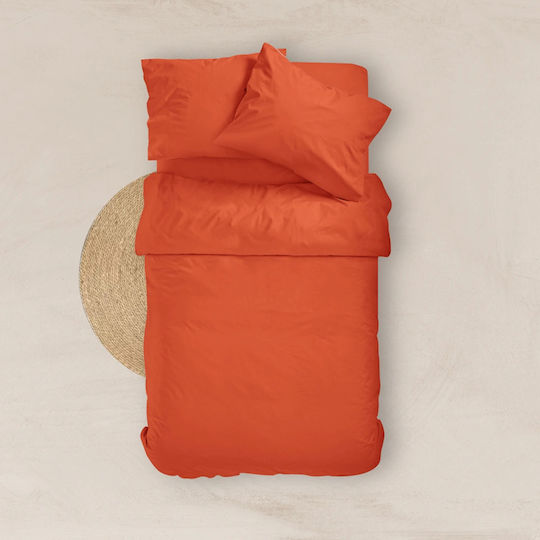 Borea Solid 2 Set Față de Pernă 24 Teracotă 50x70cm.