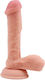 Chisa Novelties Pure Naturally Alluring Fancier Liquid Silicone Dual-Density Realistic Dildo Ρεαλιστικό Dildo με Όρχεις και Βεντούζα Flesh 18cm