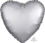 Balloon Foil Valentine's Day Heart Gray 43cm