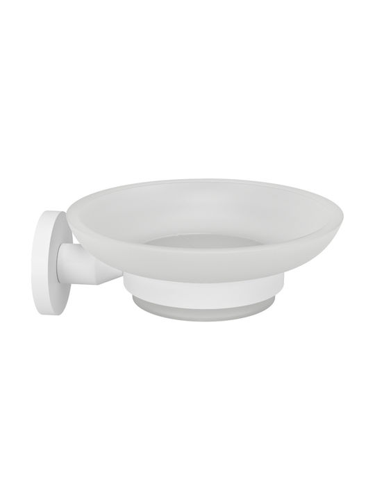 Verdi Sigma Glass Soap Dish Wall Mounted White ...