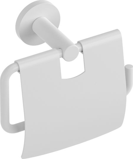 Verdi Sigma Wall-mounted Paper Holder Metallic White Matt White Matt