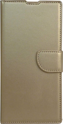 Synthetic Leather Book Gold (Redmi Note 9)