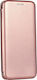 Smart Magnet Elegance Synthetic Leather Book Rose Gold (Huawei P Smart S)