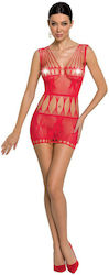 Passion Bs090 Bodystocking Sexy Kleid Rot