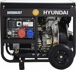 Hyundai DHY8500 LEK T Γεννήτρια Πετρελαίου με Μίζα, Ρόδες και Μέγιστη Ισχύ 8kVA