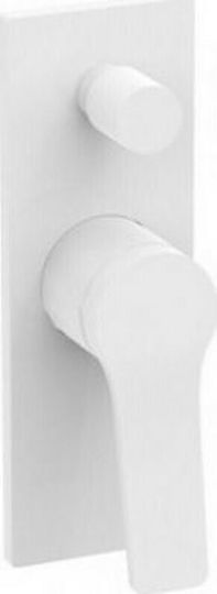 Karag Andare Built-in Faucet Mixer for Shower 2 Exits Bianco