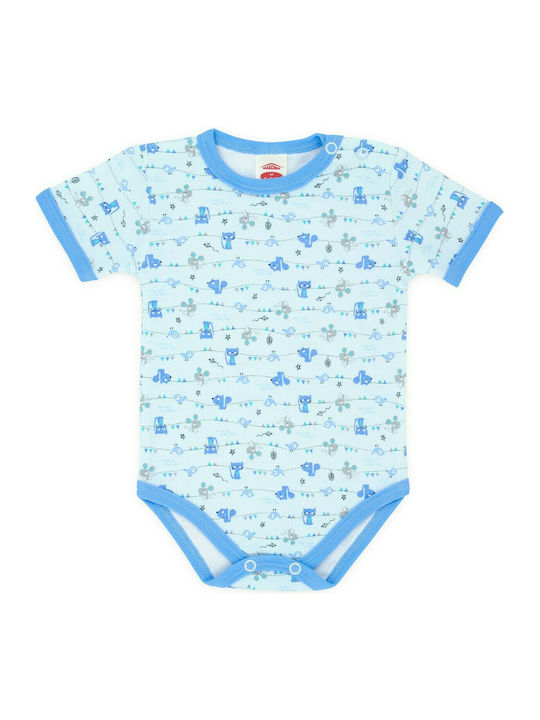 Makoma Baby Bodysuit Set Short-Sleeved Light Blue