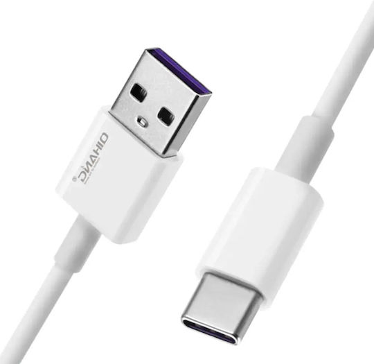 QIHANG USB 2.0 Cable USB-C male - USB-A 25W White 1.2m (QH-C57)