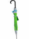 Benetton 67500 Automatic Umbrella with Walking Stick Green