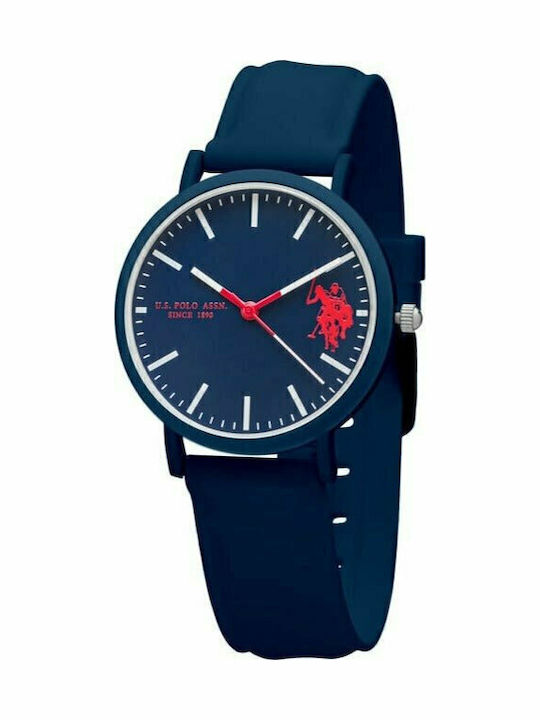 U.S. Polo Assn. Damenuhr 36mm Batterie mit Gummi Armband