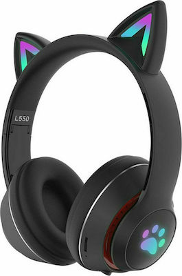 L550 Bluetooth Wireless Over Ear Headphones with 9 hours of Operation Blacα