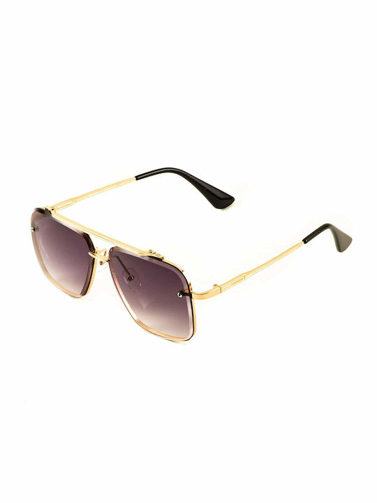 Olympus Sunglasses Adonis Sonnenbrillen mit Gold Black Rahmen und Schwarz Verlaufsfarbe Linse 01-005