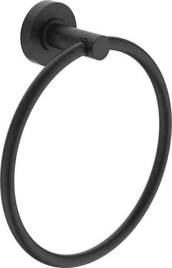 Ideal Standard Iom Single Wall-Mounted Bathroom Ring ​15.9x15.9cm Silk Black