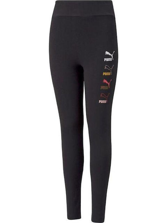 Kinder Leggings Sport Lang Schwarz Classics Graphics