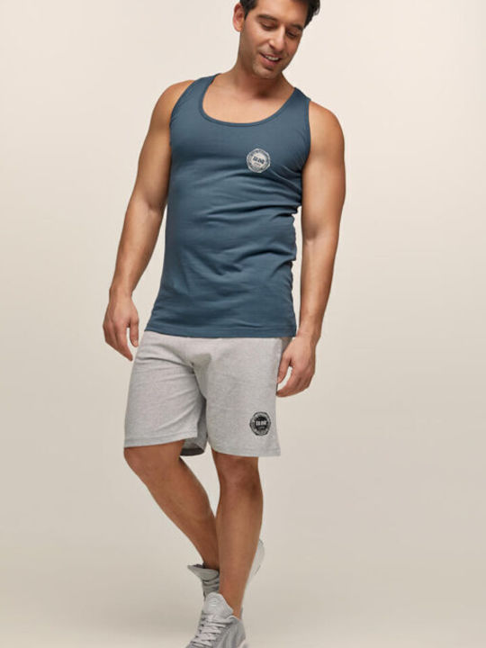 Bodymove Men's Sports Monochrome Shorts Light Grey