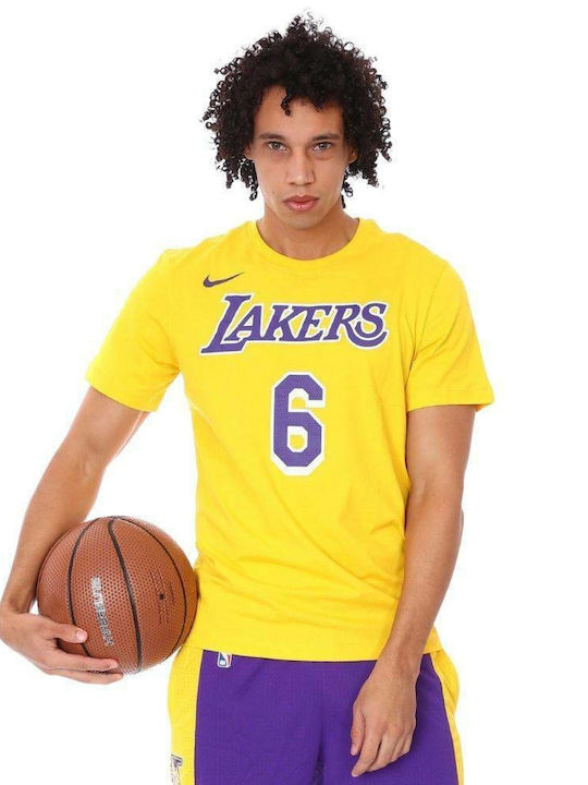 Droop på mad Nike NBA LeBron James Los Angeles Lakers Αθλητικό Ανδρικό T-shirt Amarillo  με Λογότυπο CV8528-745 | Skroutz.gr