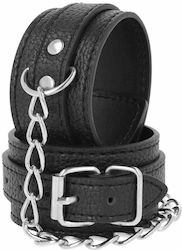 Darkness Textured Black Handcuffs Vegan Leather Handcuffs in Black Color