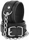 Darkness Textured Black Handcuffs Vegan Leather in Schwarz Farbe D-226691