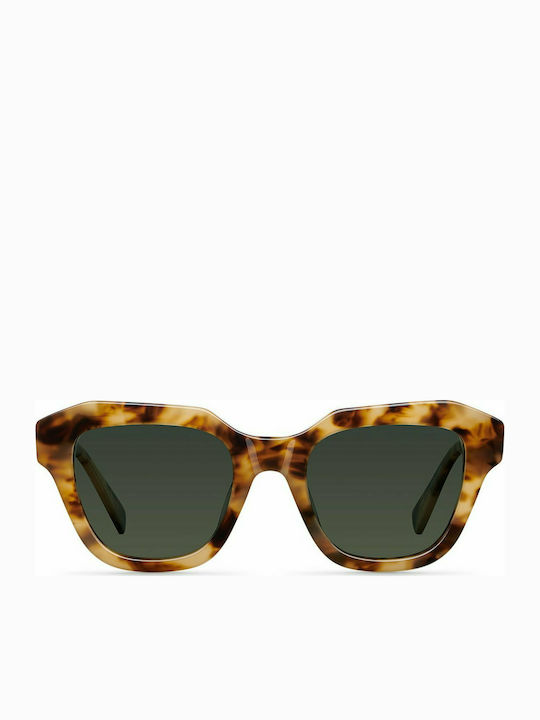 Meller Kinsasa Sunglasses with Tigris Olive Tartaruga Plastic Frame and Green Lens ACB-KIN-LIGHTIGOLI