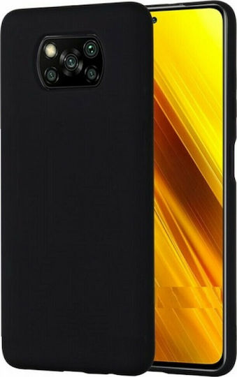 Umschlag Rückseite Silikon 1.2mm Schwarz (Poco X3 NFC / X3 Pro)