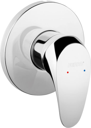 Ferro One für Dusche 1 Ausfahrt Silber