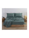 Nef-Nef Homeware Bettlaken für Einzelbett 170x270cm. Basic 1172 Green