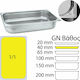 Σκεύος Gastronorm Ανοξείδωτο GN1/1 με Βάθος 40mm KAPP310110