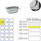 Stainless Steel Gastronorm GN1/9 H65mm