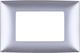 Elmark Lecce Schalterrahmen 6-fach Horizontale Montage in Silber Farbe 266021