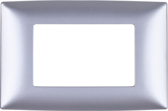 Elmark Lecce Schalterrahmen 6-fach Horizontale Montage in Silber Farbe 266021