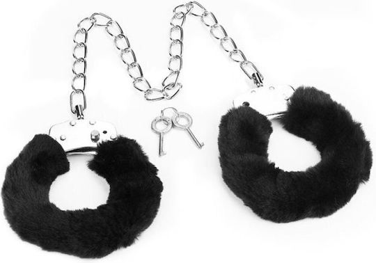 Lovetoy Fetish Pleasure Fluffy Leg Cuffs Handschellen in Schwarz Farbe