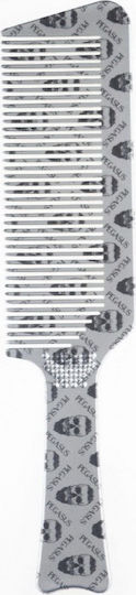Pegasus Hard Rubber Skull Χτένα Μαλλιών Μαύρη