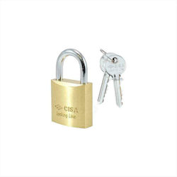 Cisa Steel Padlock Brass with Key 40mm 1pcs