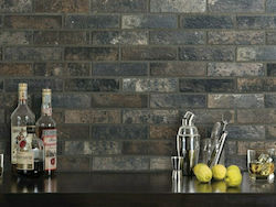 Rondine Ceramica Bristol Dark Πλακάκι Τοίχου Κουζίνας / Μπάνιου Πορσελανάτο Ματ 25x6cm Γκρι