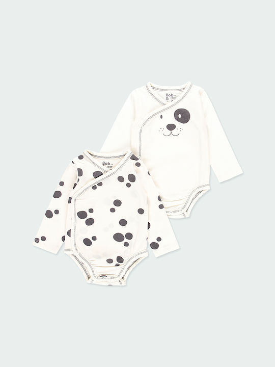 Boboli Baby Underwear Bodysuit Set Long-Sleeved White