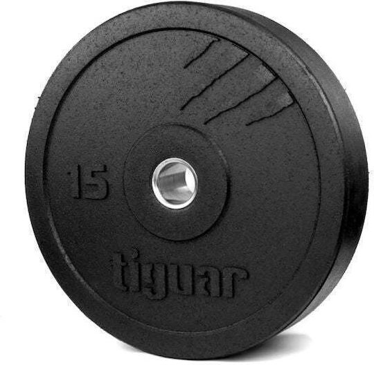 Tiguar Set Discuri De Tip Olimpic Cauciucate 1 x 15kg Φ50mm
