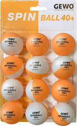 Gewo Spinball 40+ Ping Pong Balls 12pcs