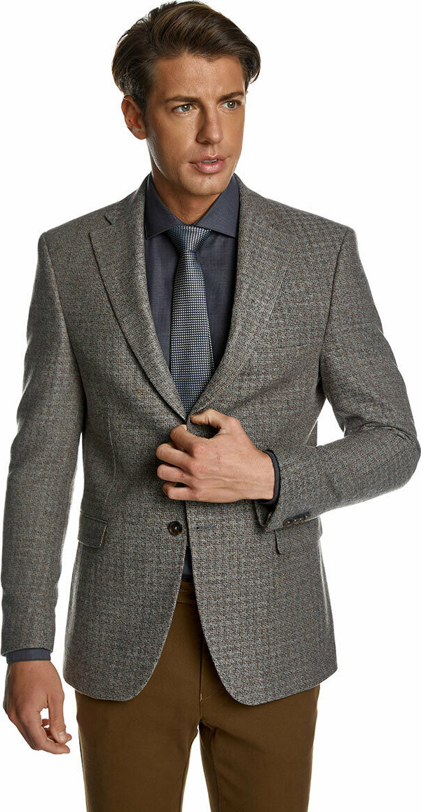 Dark Grey Melange Linen Suit