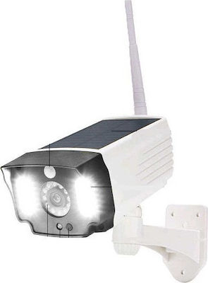 T-28 Solar Dummy Surveillance Bullet Camera with LED Lighting White