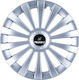 Jestic Car Hubcap Set Meridian with Isuzu Emblem 15" 4pcs Silver
