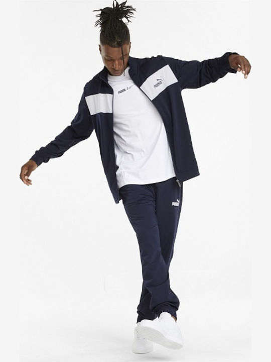 PUMA Poly Tracksuit Glossy with Elastic Navy Blue