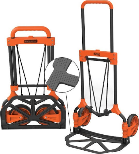 Black & Decker Transport Trolley Foldable for Weight Load up to 90kg Orange
