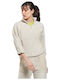 Winter Women's Fleece Blouse Long Sleeve with Zipper Stucco
