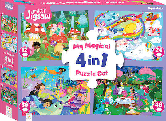 Παιδικό Puzzle Magical 4 in 1 για 4+ Ετών 120pcs Hinkler