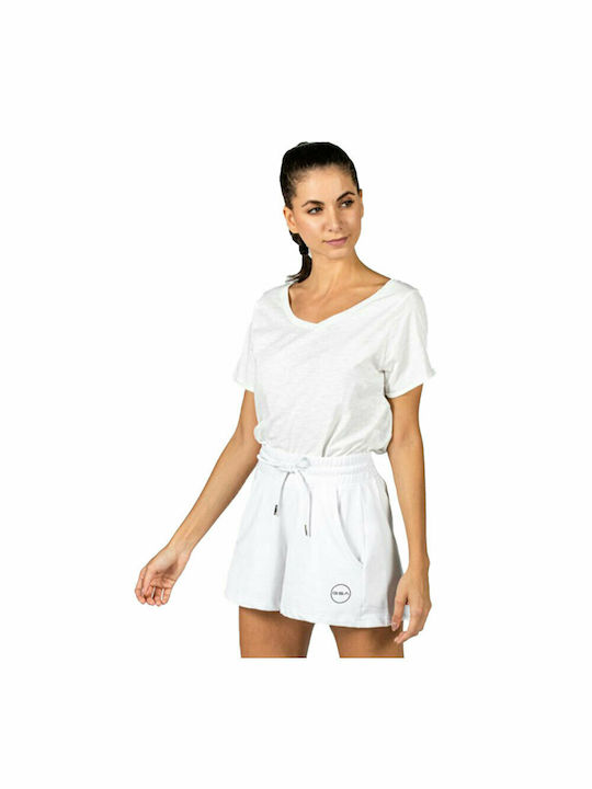 GSA 17-27093 Damen T-shirt mit V-Ausschnitt Weiß