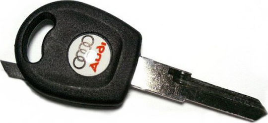 Car Key with Immobilizer Socket Empty Audi Key with Slot for Chip & Blade