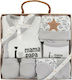 Interbaby Baby Clothes Gift Set I Love Mama Papa for Boy Grey for 0-6 months 5pcs