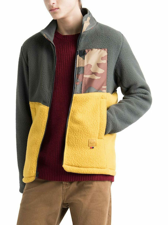 Men's Fleece Jacket Sherpa Dark Olive / Arrowwood