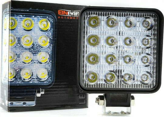 Einparts Квадратς Водоустойчив Фарове за кола LED Универсален 9 - 32V 48W 1бр