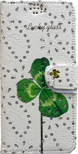 Book Synthetic Leather Four Clover Leaf (Galaxy A7 2018)